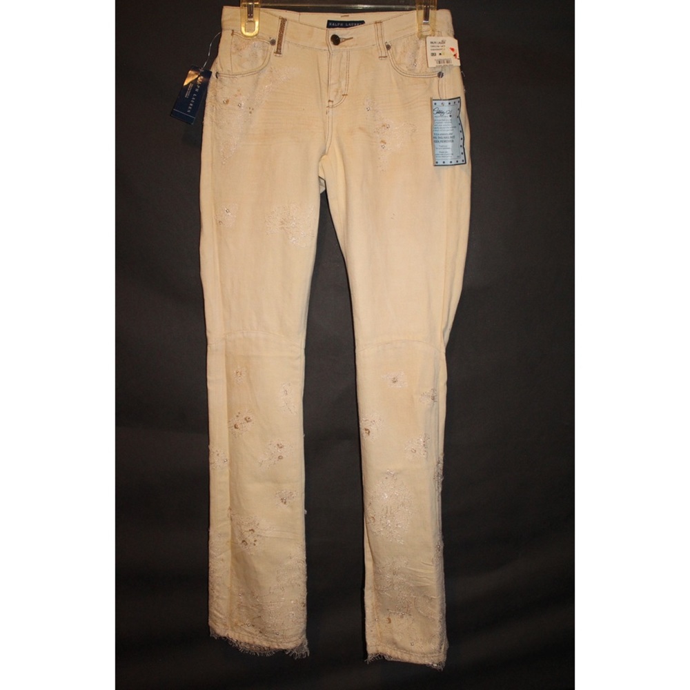 Ralph Lauren Cream Boot Cut Jeans